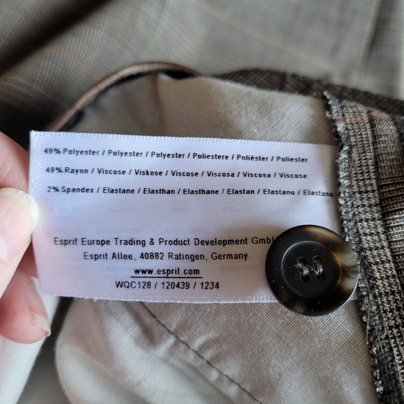 Esprit plaid wide straight leg dress pants size 12​ - Picture 11 of 13